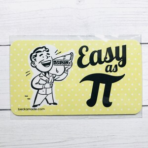 Easy as Pi Retro Kitchen Magnet. Math Humor. Pie Baker Gift. STEM Career. Gift for Baker. Gift for Nerd. Math Geek Gift. Secret Santa Gift. image 3