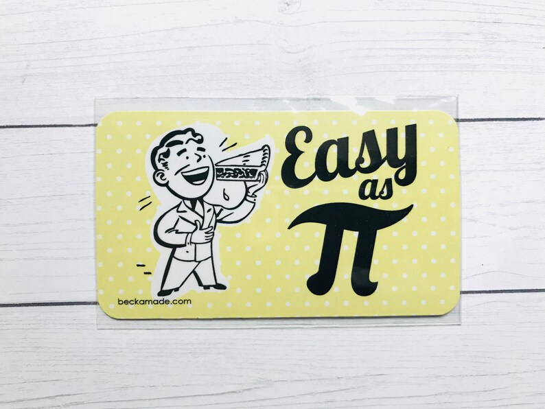 Easy as Pi Retro Kitchen Magnet. Math Humor. Pie Baker Gift. STEM Career. Gift for Baker. Gift for Nerd. Math Geek Gift. Secret Santa Gift. image 3