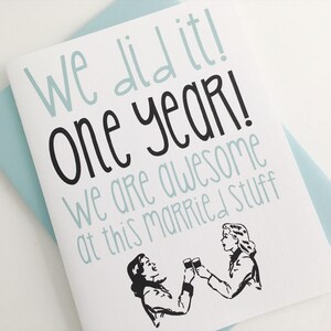 First Anniversary Lesbian Wife Card. One Year Anniversary Card. Anniversary Card for Wife. 1st Anniversary. Lesbian Wife Gift. LGBTQ image 1