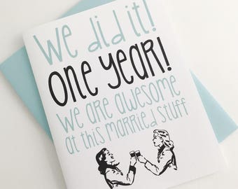 Lesbian Wife Anniversary Card, First Anniversary Gift