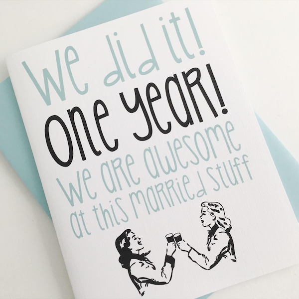 First Anniversary Lesbian Wife Card. One Year Anniversary Card. Anniversary Card for Wife. 1st Anniversary. Lesbian Wife Gift. LGBTQ