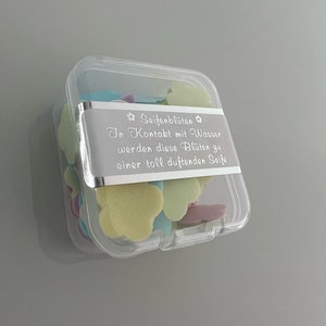 Seifenblüten Box Seife Gastgeschenk Seife für unterwegs kleines Geschenk