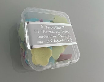 Seifenblüten Box Seife Gastgeschenk Seife für unterwegs kleines Geschenk