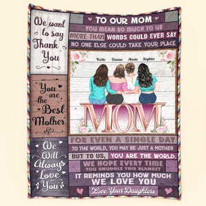 Personalized Mother&#39;s Day Blanket, You Are The Best Mother, Mother&#39;s Day Blanket, Gift For Mom, Grandma