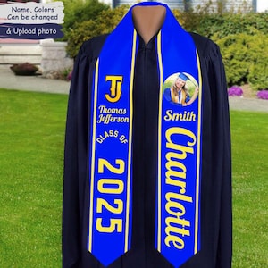Personalized Graduation 2025 Stoles, Class of 2025 Best Gift For Graduation&#39;s Day, Custom Photo Graduation Stole, Graduate Gift for Her Him