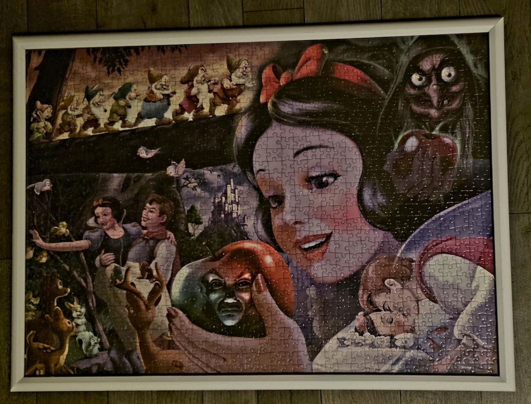 1000 Piece Snow White Glued and Framed Puzzle - Etsy
