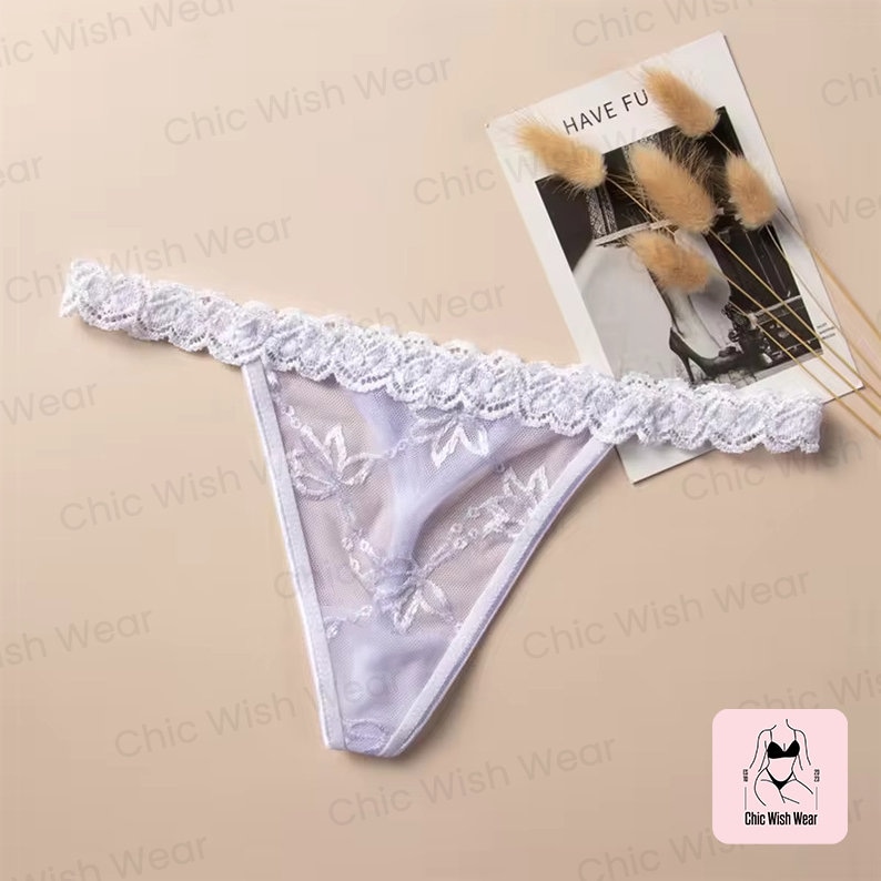 Name Thong, Personalised Name Thong, Custom Name Thong White