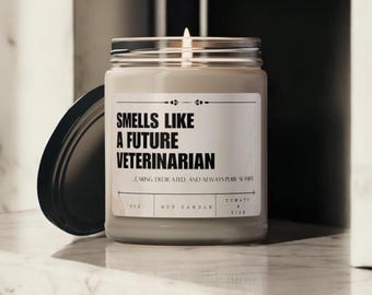 Smells Like A Future Vet Candle, Veterinarian Candle, Future Vet Gift, Manifestation Candle, Vet School Candle