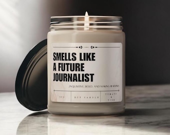 Smells Like A Future Journalist Candle, Journalist Candle, Journalism Gift, Graduation Gift, Manifestation Candle