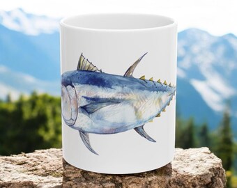 Tuna Mug, Blue fin Tuna Mug, Gift for Fishing Hobby, Fishing mug, Fishing trophy mug, Gift for Fisherman, Ocean Lover gift