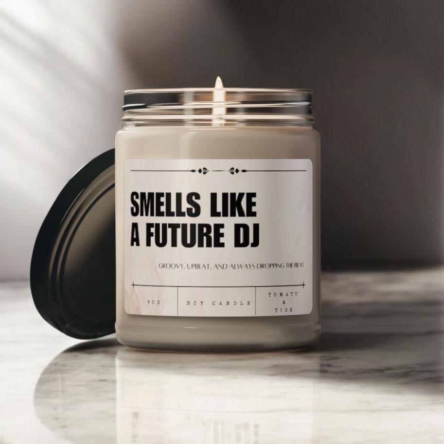 Smells Like A Future DJ Candle, DJ Wannabe Gift, Future DJ Gift, Manifestation Candle