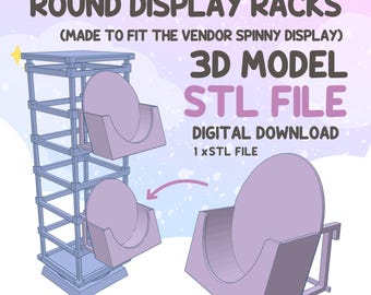 Expositores de montanha-russa redondos, modelo STL 3D para exibição de fornecedores em torre giratória (download digital)