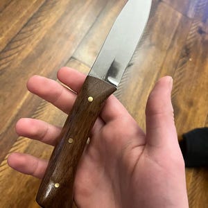 Handmade Skinning Knife Stainless Steel Walnut Handle
