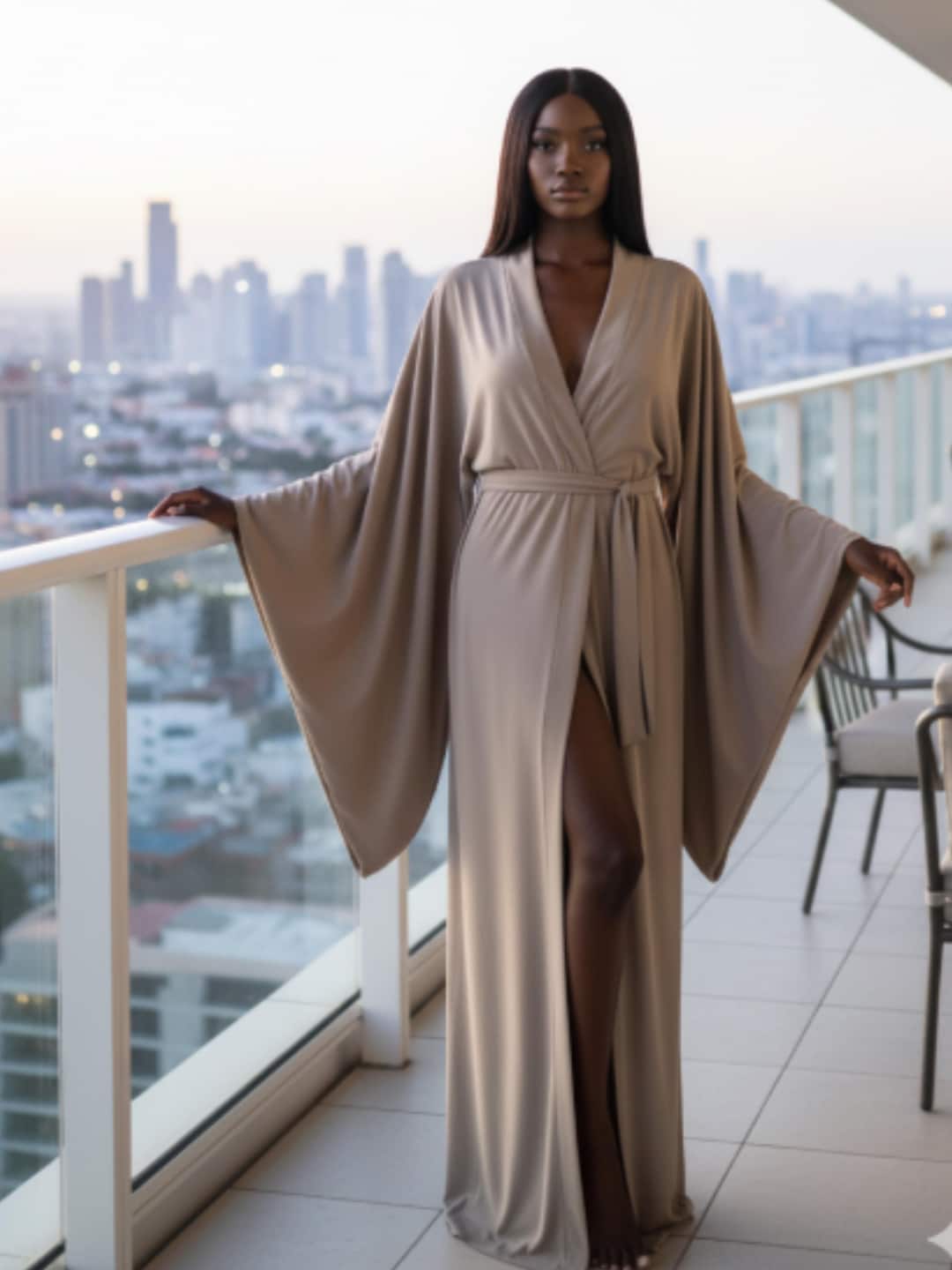Luxury Modal Robe, Kimono Sleeve Lounge Robe, Extra Tall Floor Length ...