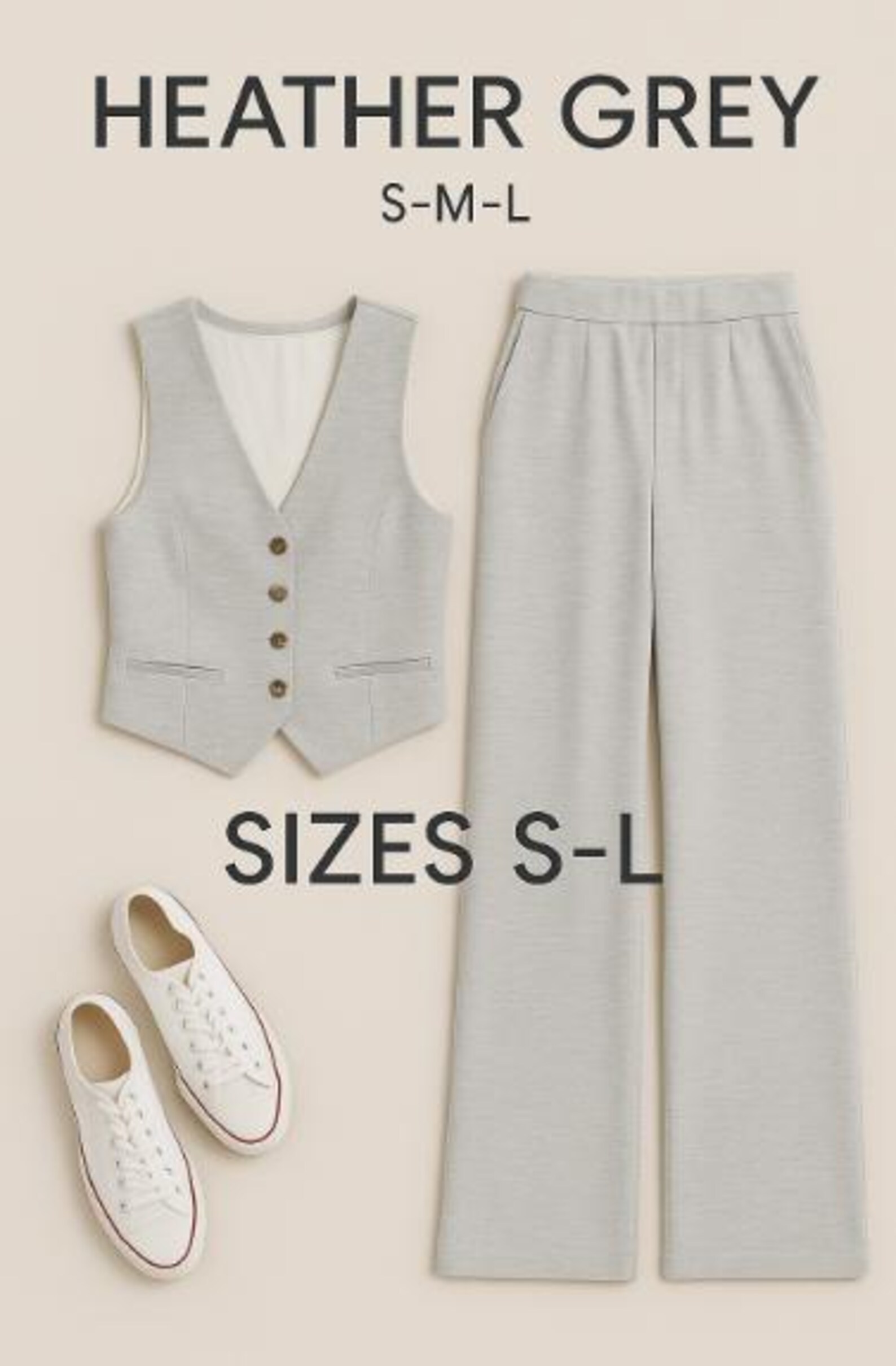 Kinslee Buttoned Vest Drawstring Wide Leg Pants Set