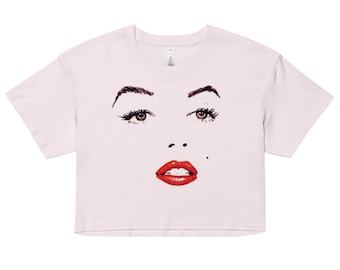 Beautiful Glamorous Marilyn Relaxed Printed Cotton Crop Top - Free Shipping