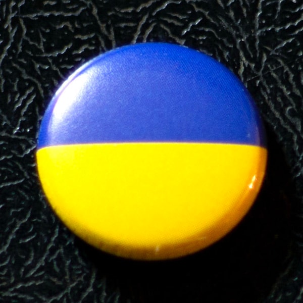 Ukraine flag thumbtack - 1" (25.4mm), Made in USA