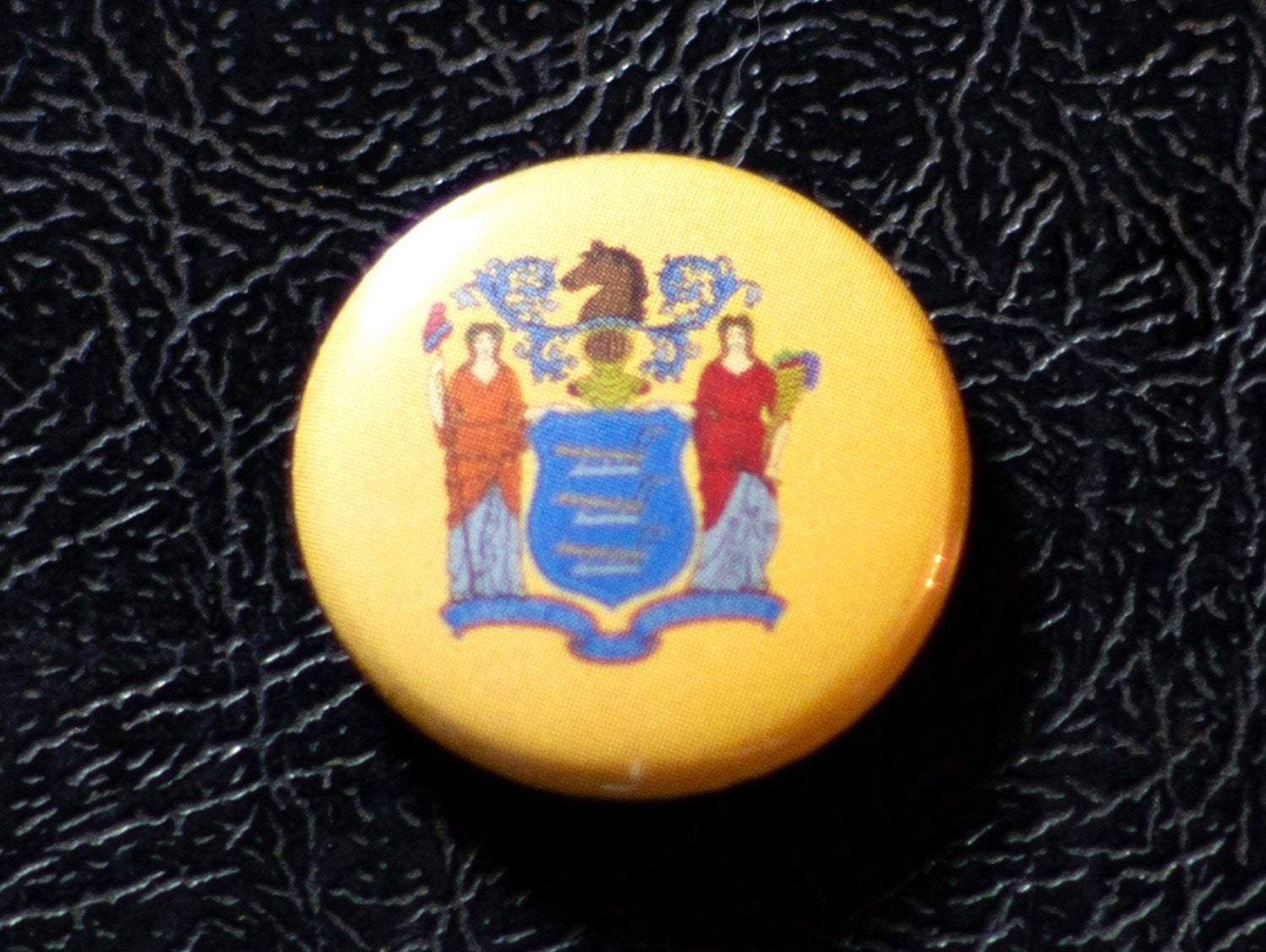 1 or 7/8 New Jersey flag pinback button pin Etsy