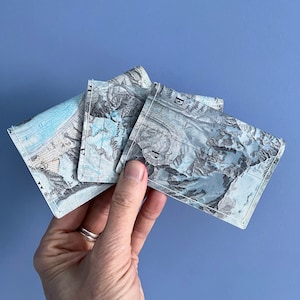 Monedero de tarjeta de crédito Monte Everest Mapa Monedero / Monedero de tarjeta de visita / Mapa reutilizado