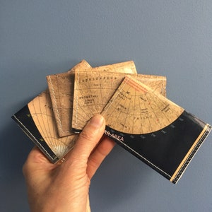 Billetera para tarjetas de crédito / Billetera con mapa de Marte / Billetera para tarjetas de presentación / Mapa reutilizado