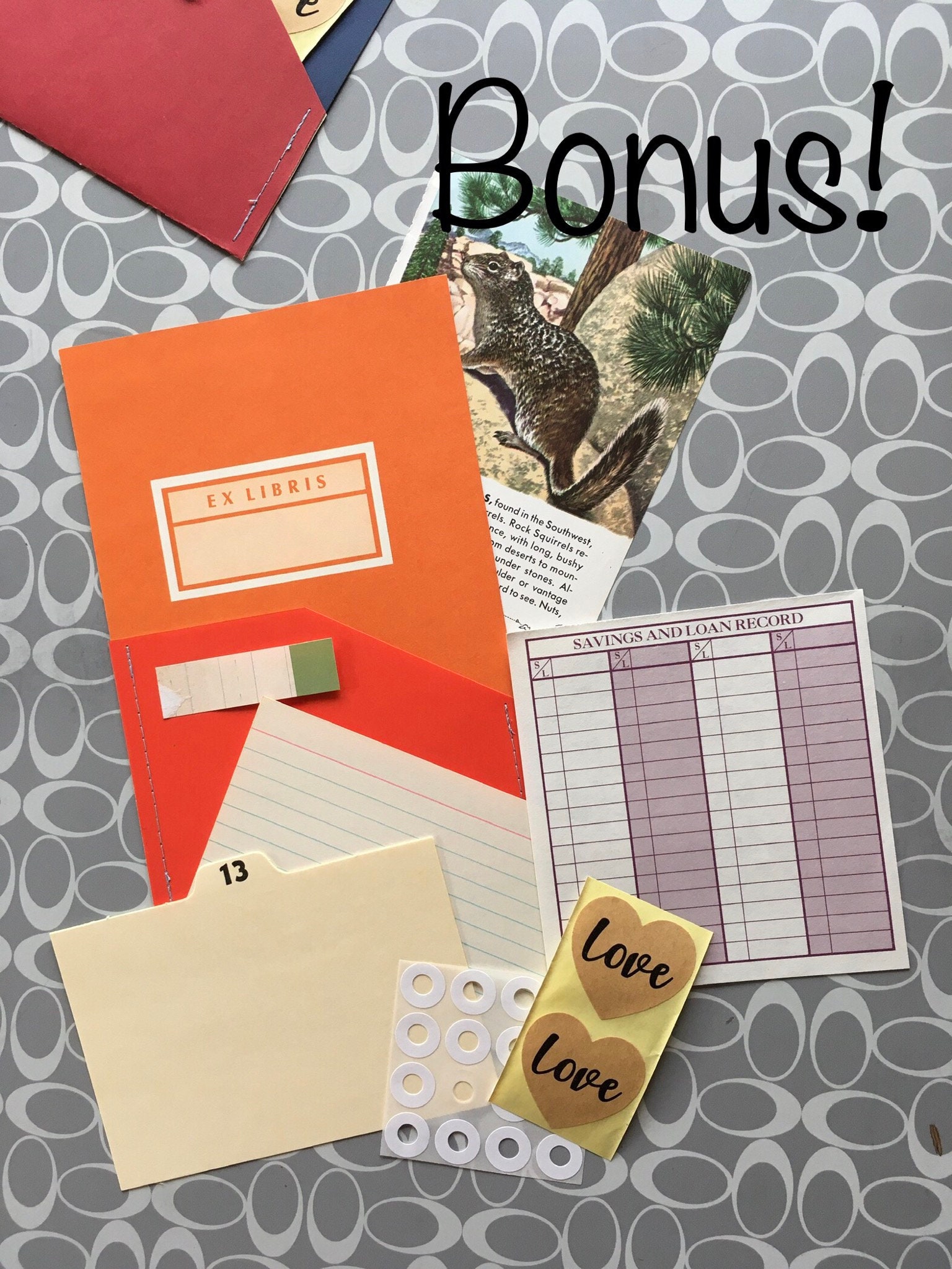 Handmade Vintage Junk Journal Signatur | Orangefarbenes