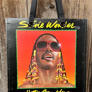 Record Album Tote Bag | Recycled Record Handbag | Stevie Wonder image 1