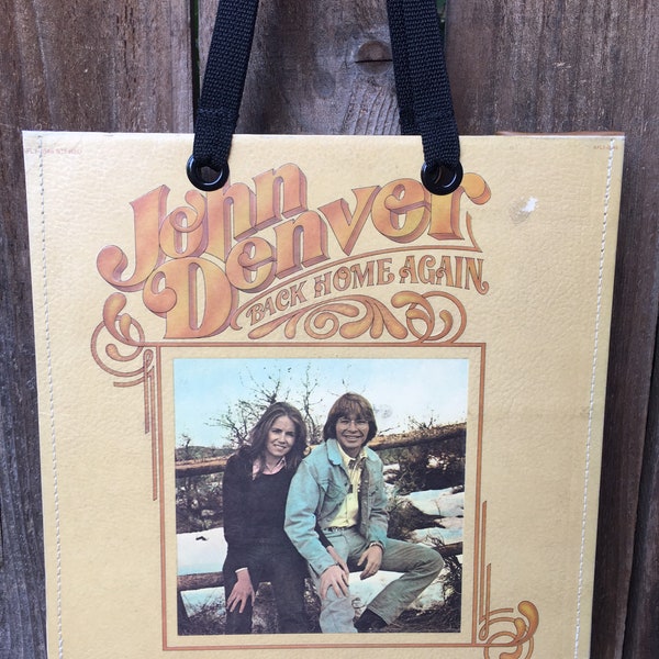 Record Album Tote Bag | Recycled Record Handbag | John Denver