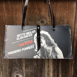 Record Album Handbag, Recycled Record Purse, The Rose