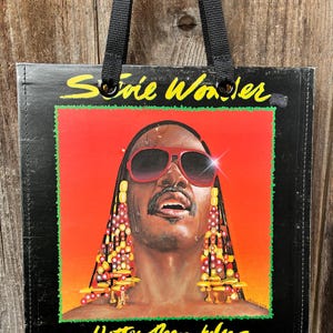 Record Album Tote Bag | Recycled Record Handbag | Stevie Wonder image 6