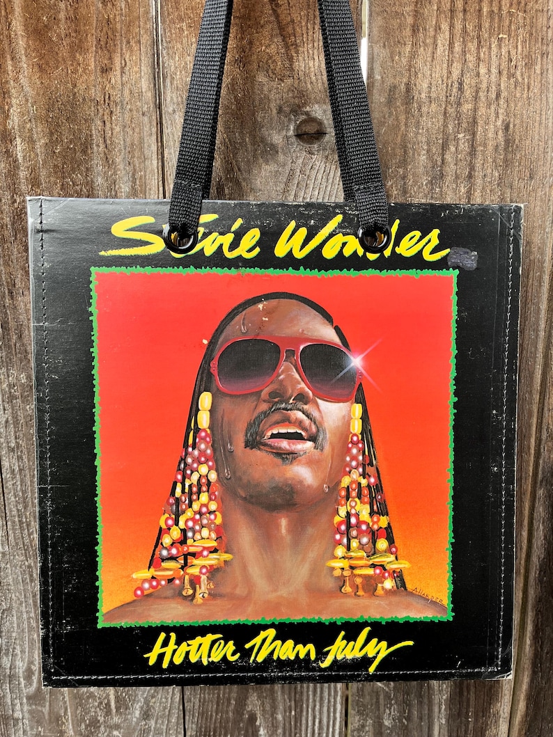 Record Album Tote Bag | Recycled Record Handbag | Stevie Wonder image 6