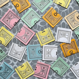 Papiergirlande | Monopoly Geld | Handarbeit | 3 Meter | Jahrgang | Bergung | Partydekoration