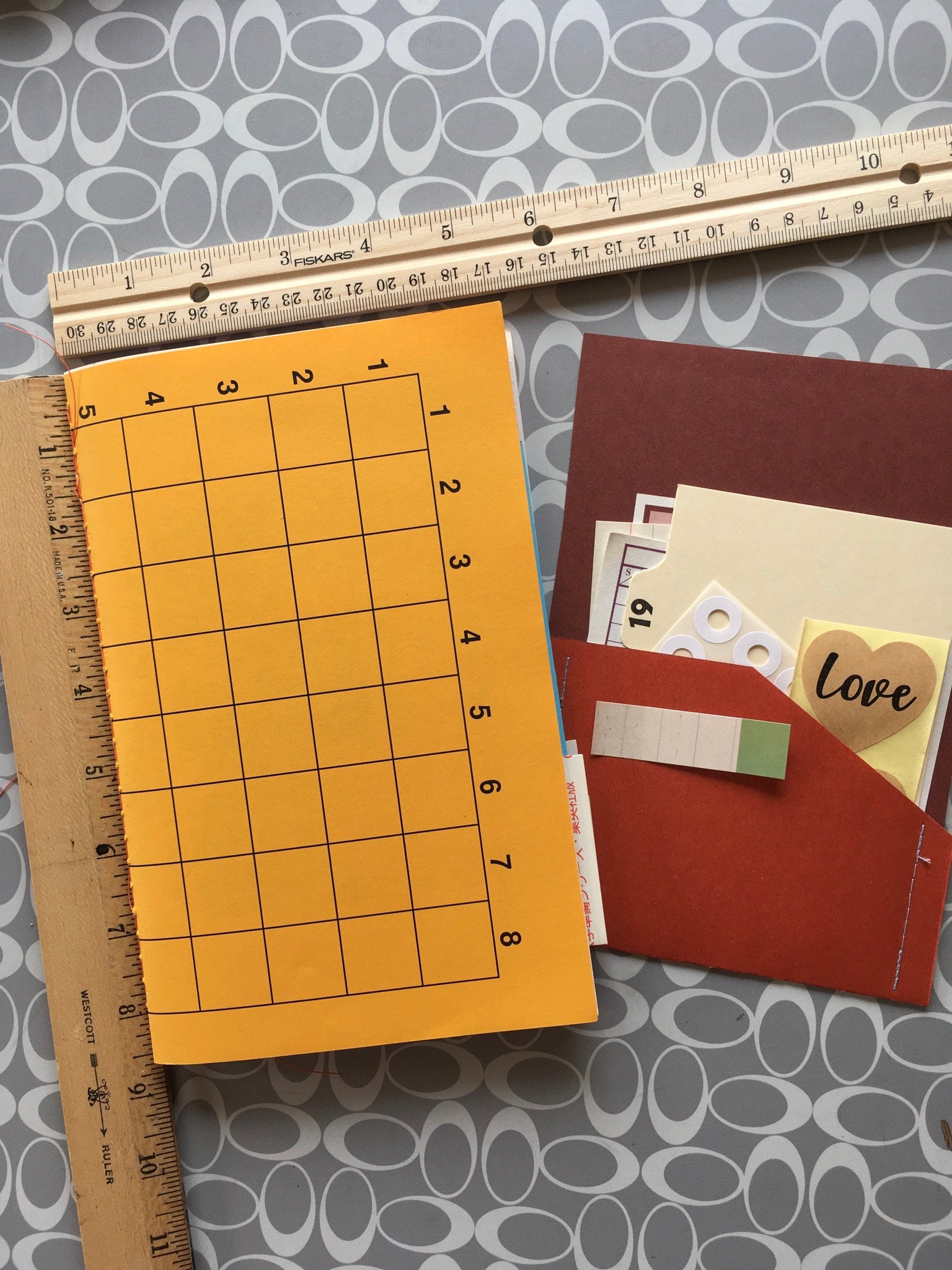 Handmade Vintage Junk Journal Signatur | Orangefarbenes