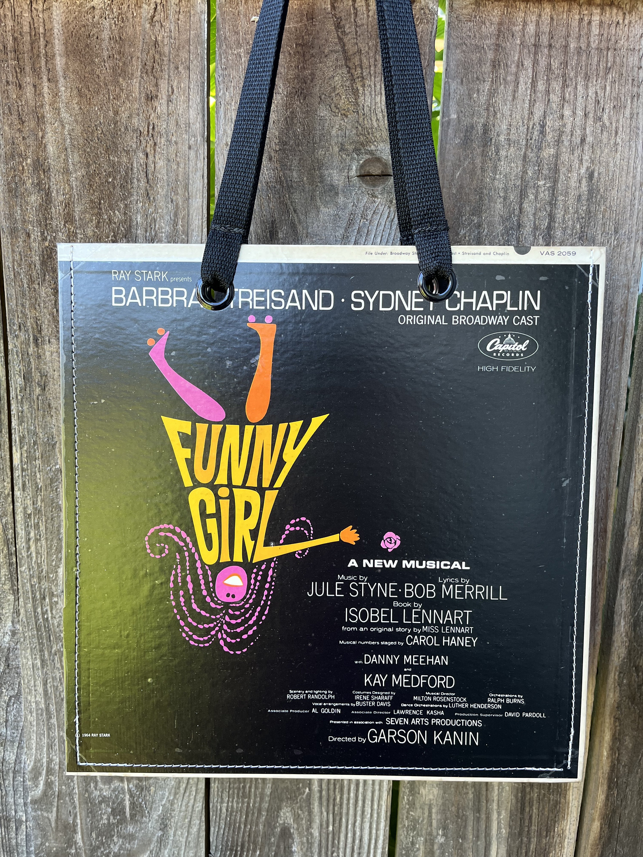 Record Album Tote Bag | Recycled Record Handbag | Funny Girl - Etsy