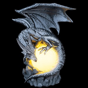Ancient Dragon Eclipse 3D Printed Lamp | Custom Mythical Creature Night Light