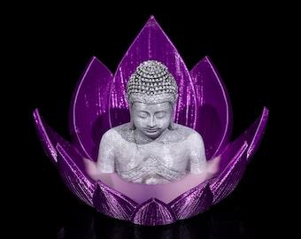 Buddha Backflow Incense Burner | Lotus Flower Smoke Waterfall | Custom 3D Printed Zen Decor