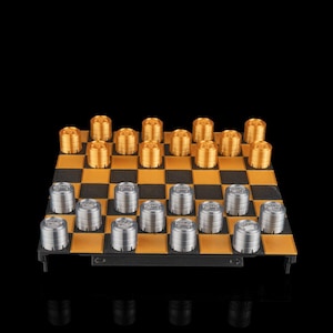 Modern Minimalist Checkers Set | Custom 3D Printed Board Game bild 1