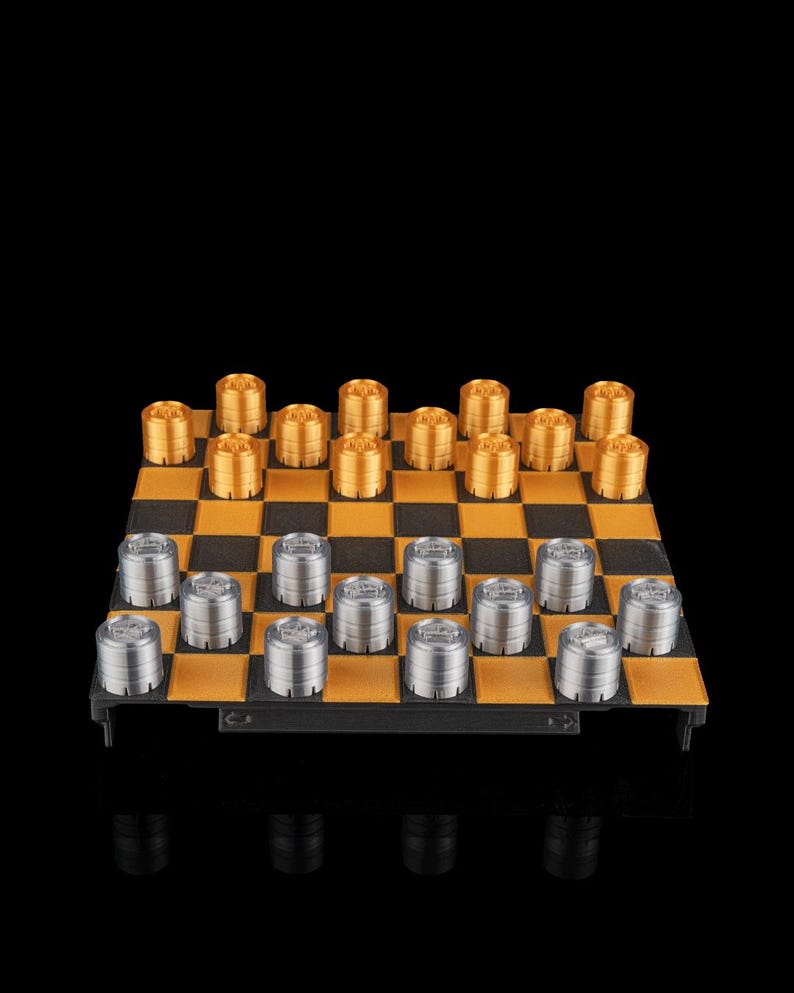 Modern Minimalist Checkers Set | Custom 3D Printed Board Game bild 1
