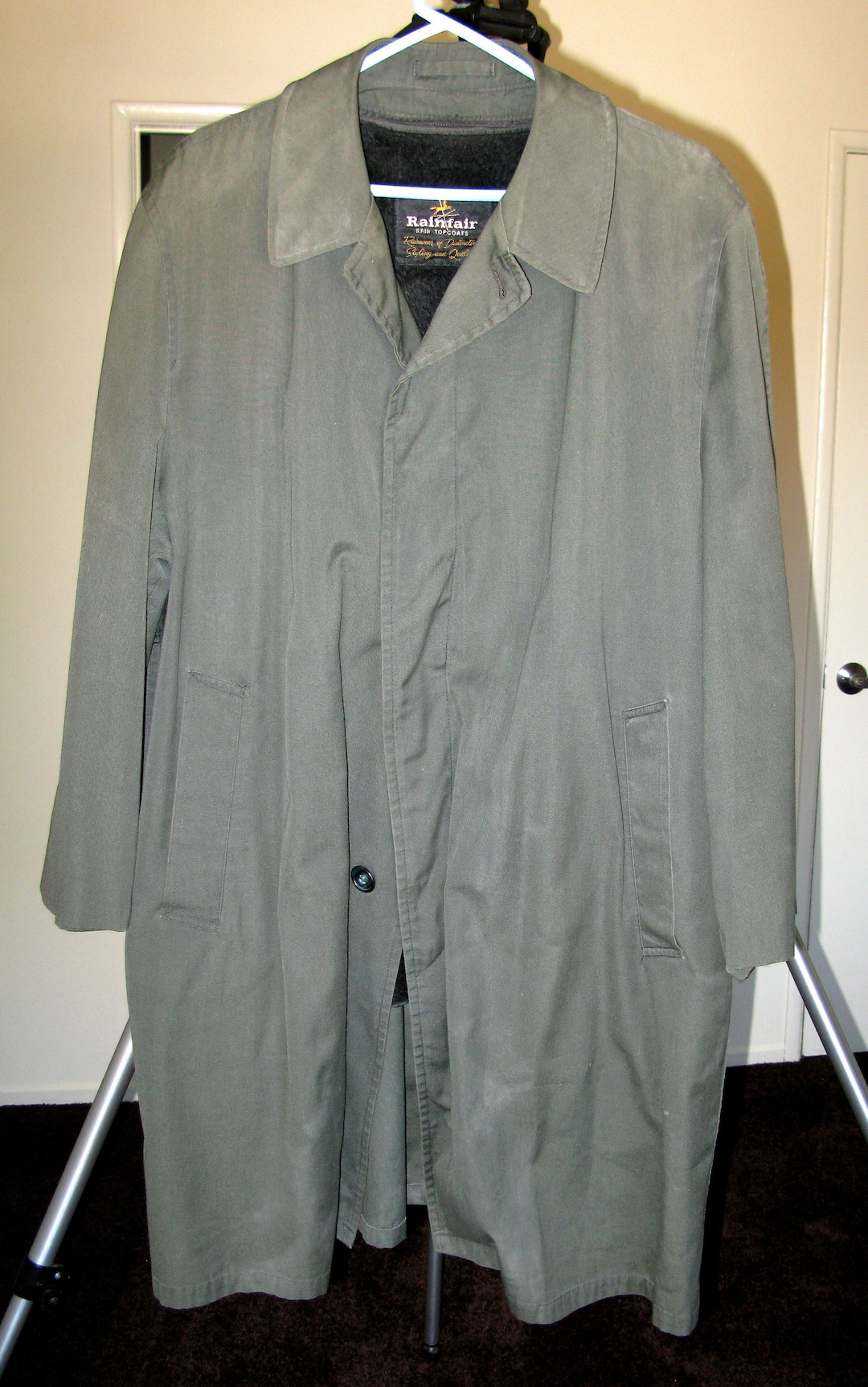 Vintage Men's Rain Topcoat, by Rainfair Authentic Trenchcoat Etsy