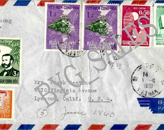 Printable Vintage Postal Envelops to embellish scrapbooks, journals and travel logs.