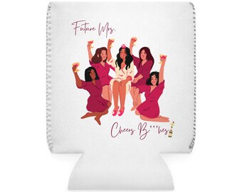 Futura señora Can Cooler Manga, Regalo de compromiso, Regalo de boda, Regalo de novia, Favor de despedida de soltera
