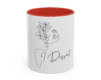 Feminist Ruth Bader Ginsburg Mug, I Dissent Coffee Cup, RBG Quote Mug, Women's Empowerment Gift, Feminism Tea Mug