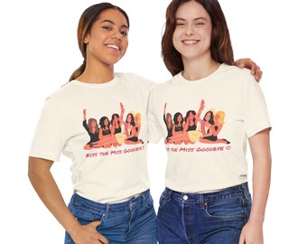 Besa la camiseta Miss Goodbye, camisa de Jersey unisex, camiseta de boda, camisa de fiesta nupcial, camiseta de despedida de soltera