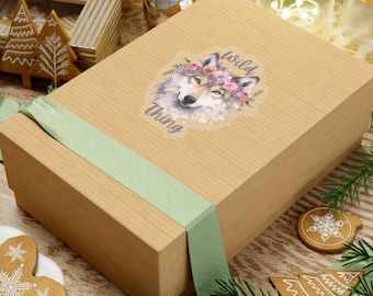 Pegatinas de corte de beso de lobo salvaje, paquete de pegatinas para amantes de la naturaleza, pegatinas de animales, calcomanías únicas para portátiles, conjunto de pegatinas de botellas de agua