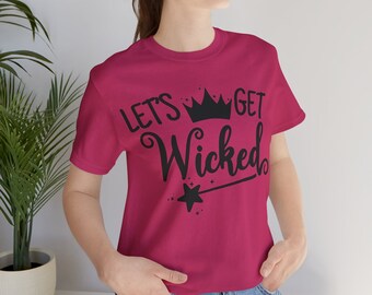Let's Get Wicked Tee, Glinda Shirt, Unisex Jersey Short Sleeve, Broadway Musical Fan Gift, Wicked Movie Tee
