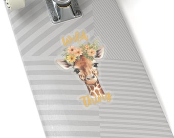 Wild Thing Giraffe Kiss-Cut Stickers, Animal Decals, Laptop Sticker, Cute Sticker, Fun Sticker, Giraffe Lover Gift