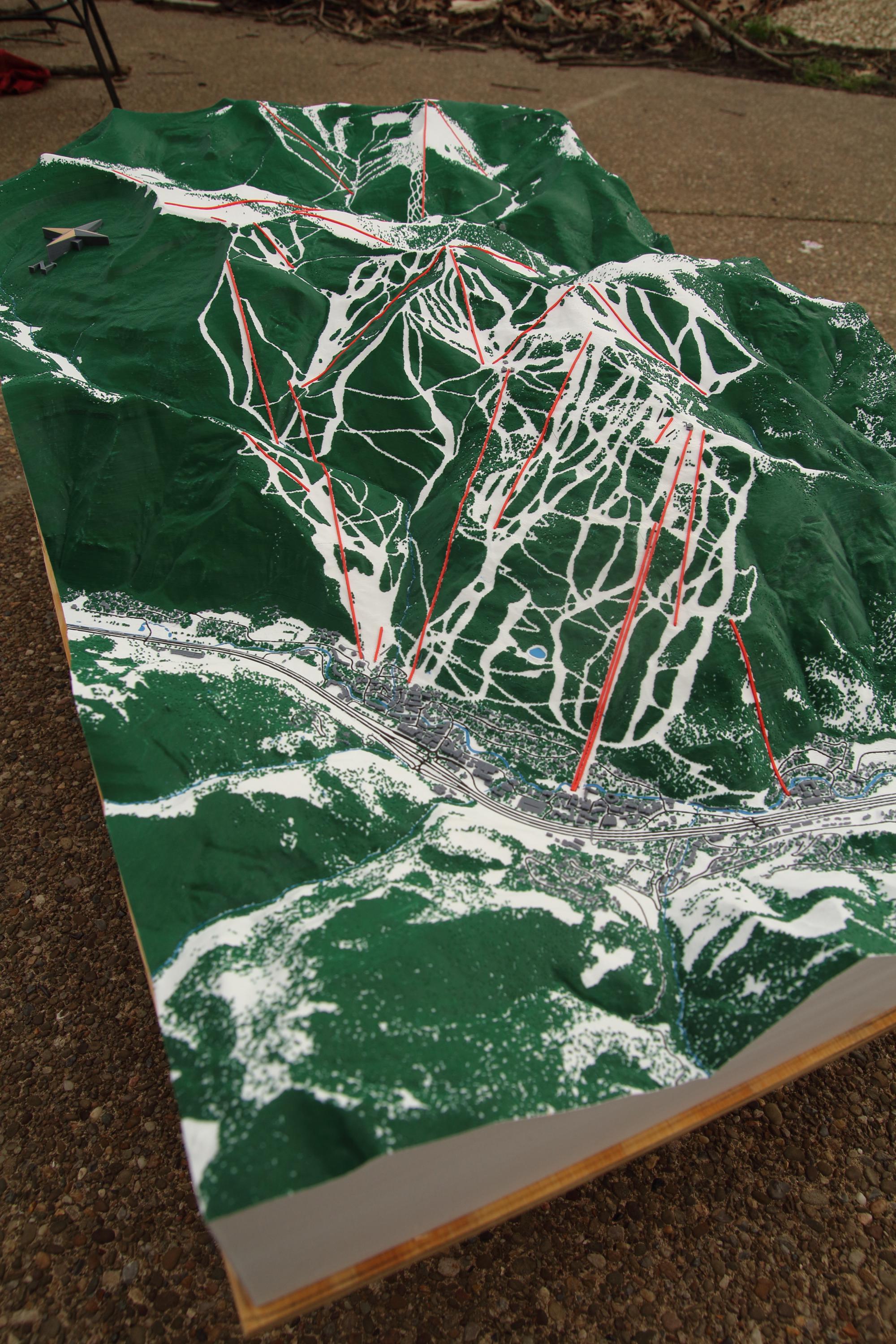 Large Distance Stylized Inset Maps Custom 3D Topographic Map With Inset Features - Etsy