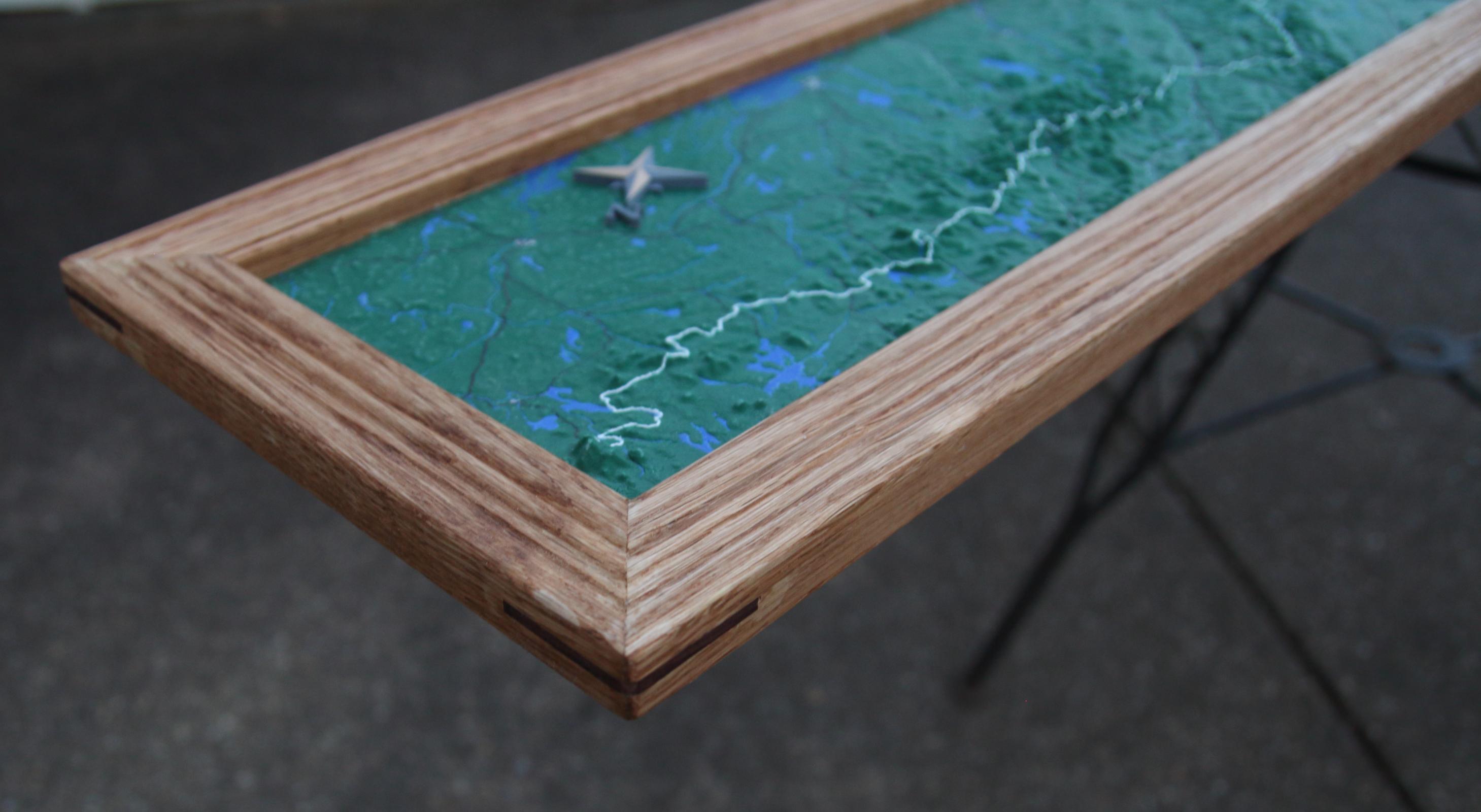 Large Distance Stylized Inset Maps Custom 3D Topographic Map With Inset Features - Etsy