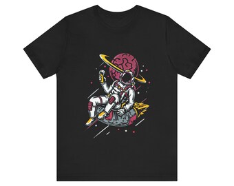 Space Voyager Tee: Galactic Exploration Unisex Jersey Kurzarm T-Shirt 60er