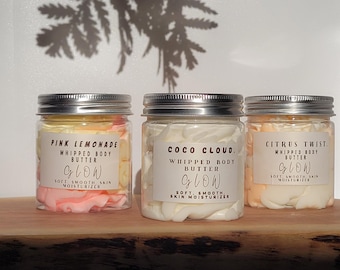 Whipped Shea & Mango Body Butter-Variety of Scents-Moisturizing Body Cream/Butter-Mildly Scented-FREE SHIPPING