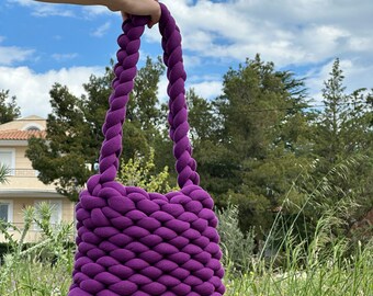 Handmade Chunky yarn bag